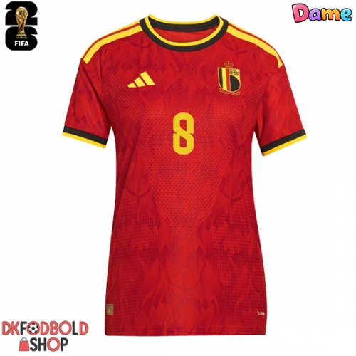 Belgien Youri Tielemans #8 Hjemmebanetrøje Dame VM 2026 Kort ærmer